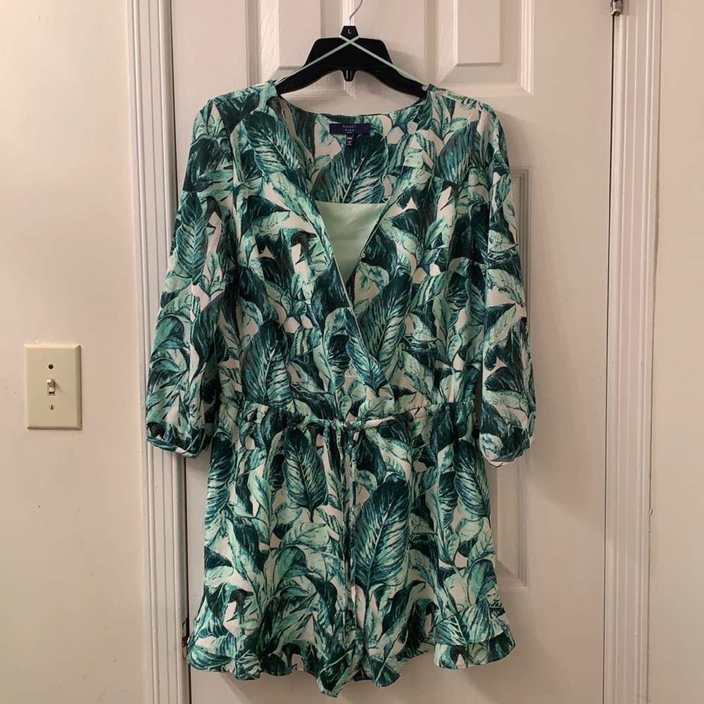 KAARI blue Green and Cream Romper